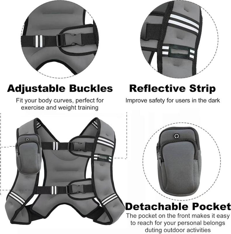 Weighted vest for fitness workouts