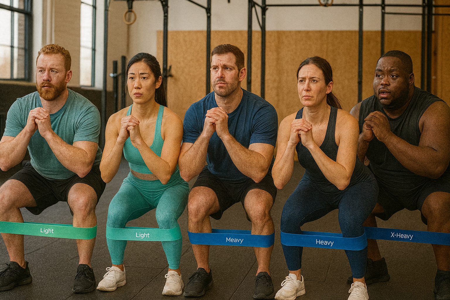 5-Piece Resistance Band Set: Exercise, Training & Home Workouts