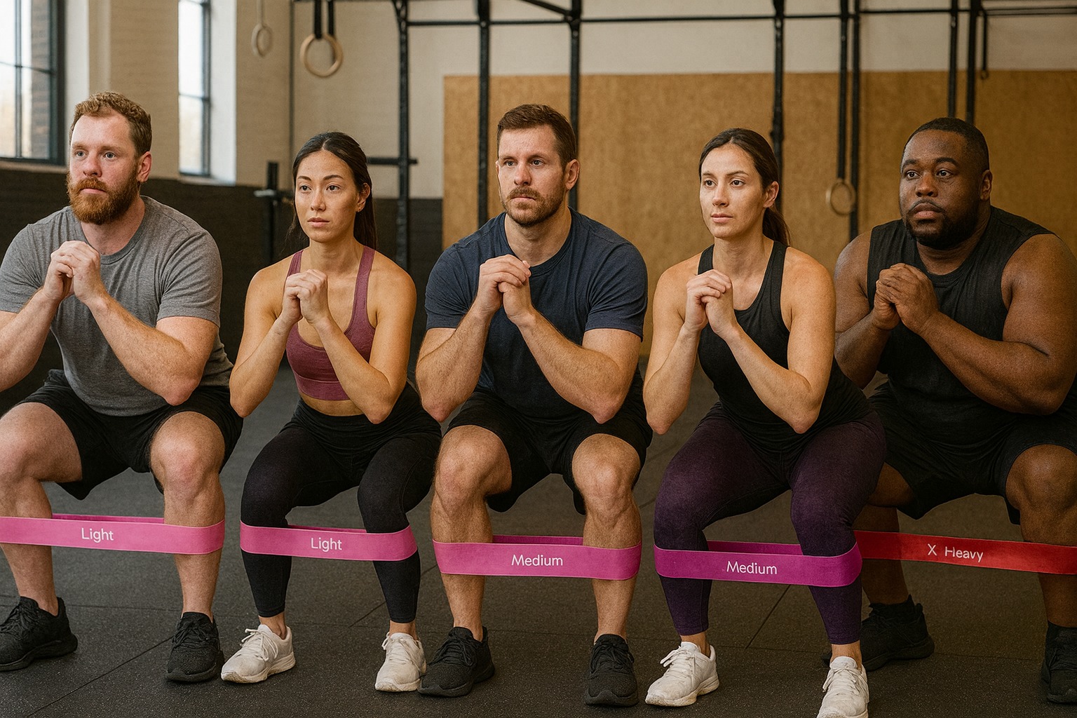 5-Piece Resistance Band Set: Exercise, Training & Home Workouts